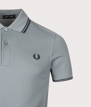Twin Tipped Fred Perry Polo Shirt. Shot by EQVVS. Detail shot.