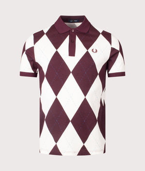 Argyle Print Polo Shirt. Shot by EQVVS. Front shot.