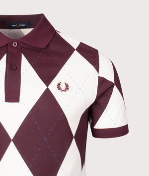 Argyle Print Polo Shirt. Shot by EQVVS. Detail shot.