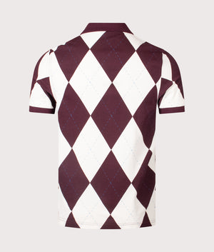 Argyle Print Polo Shirt. Shot by EQVVS. Back shot.