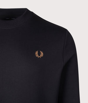 Crew Neck Sweatshirt in Black/Shaded Stone Fred Perry EQVVS