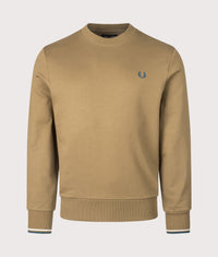 Crew Neck Sweatshirt: Z60 Shaded Stone/Ecru/Dark Petrol 