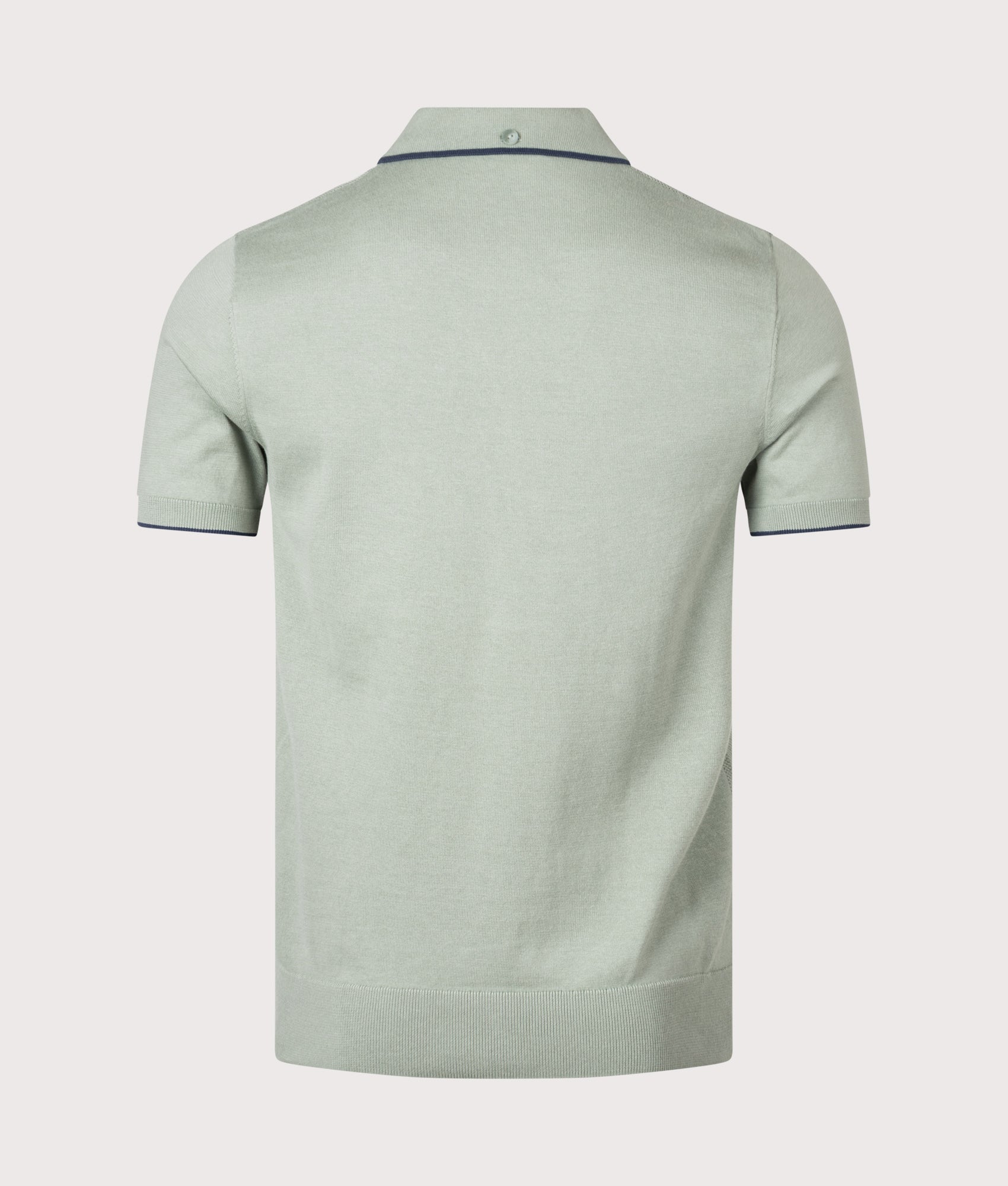 Pique Stitch Knitted Polo Shirt. Shot by EQVVS. Back shot.