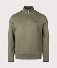 Quarter Zip Sweatshirt: Z50 Laurel Wreath Green/Black 