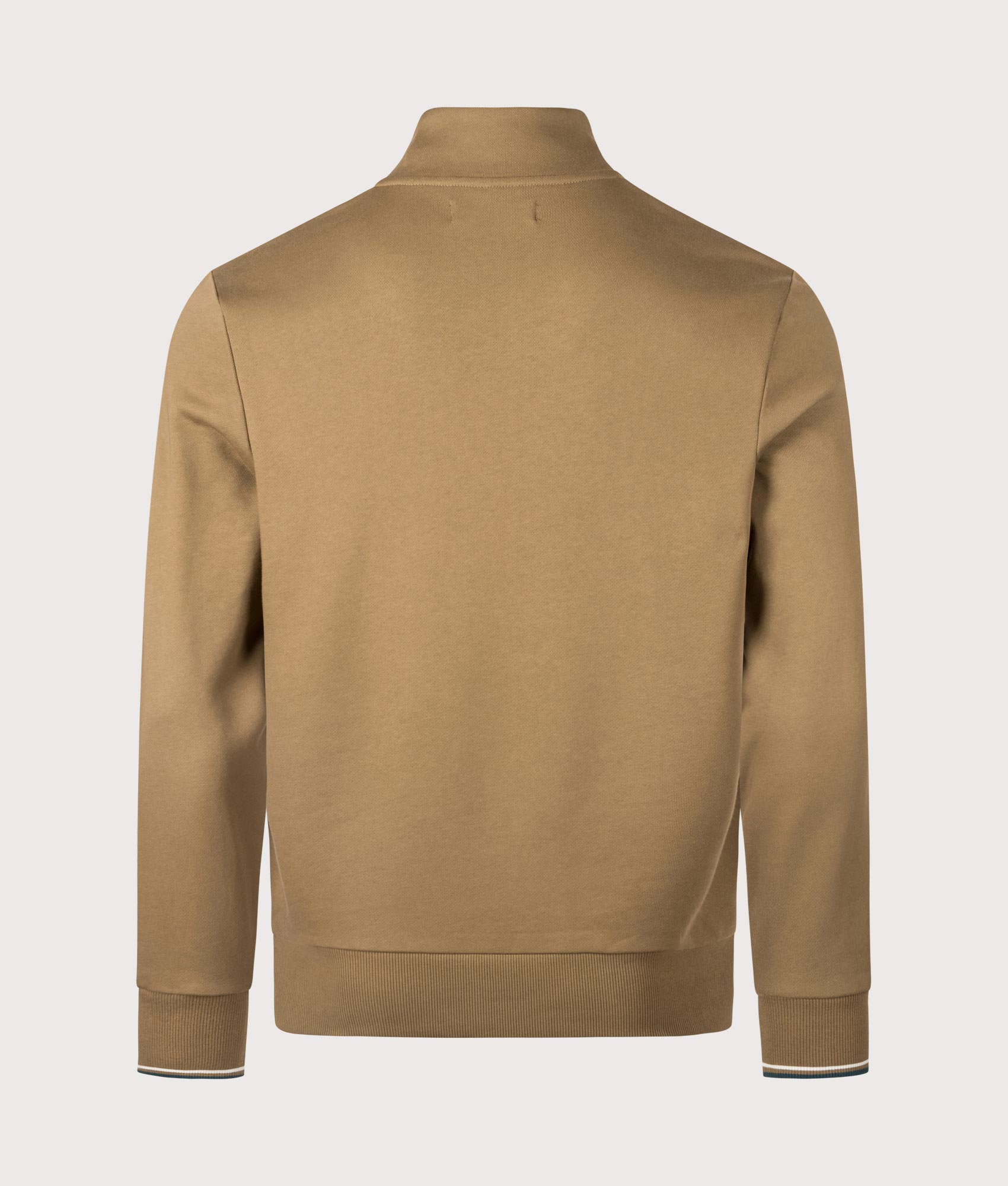 Perry Regular Fit Quarter Zip Sweatshirt Shaded Stone | Fred Perry | EQVVS
