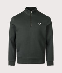 Quarter Zip Sweatshirt: T50 Night Green/Snow White/Snow White 