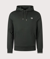 Tipped Hoodie: T50 Night Green/Snow White/Snow White 