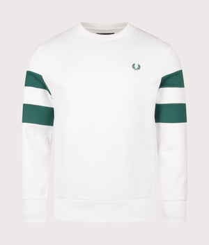 Peached Tipped Sleeve Sweatshirt in Snow White Fred Perry EQVVS
