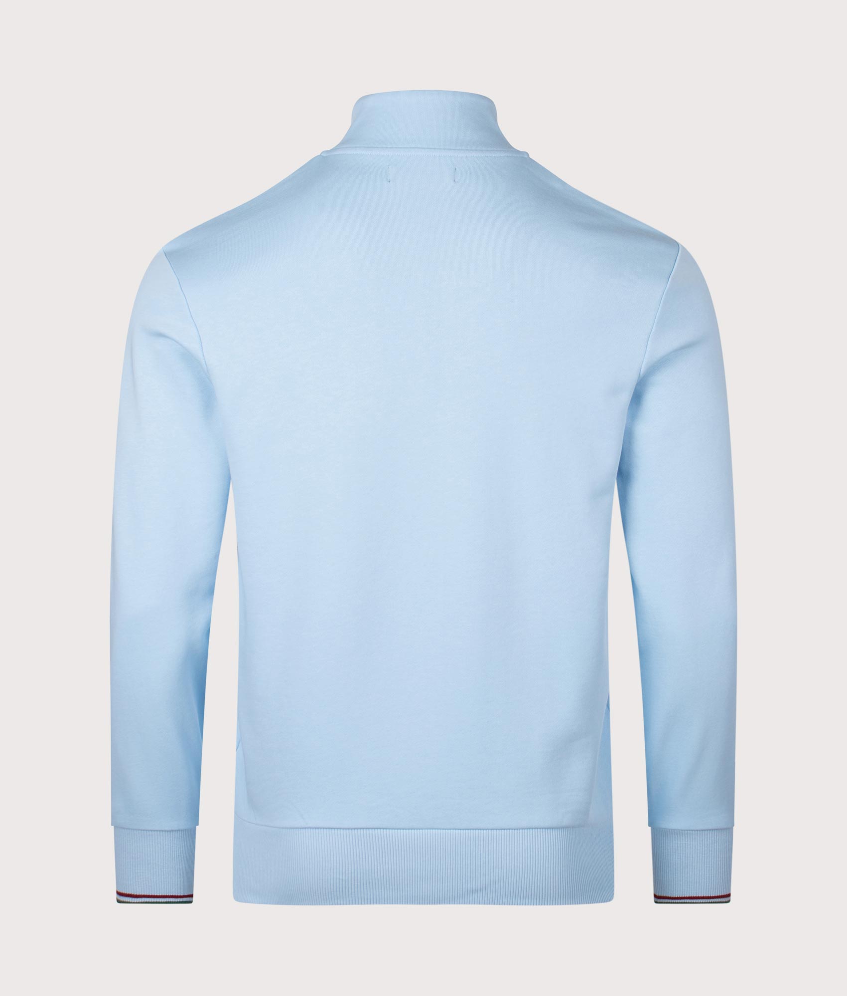 Zip Through Sweatshirt in Track Blue | 100% Cotton | Shot at EQVVS | Back shot 