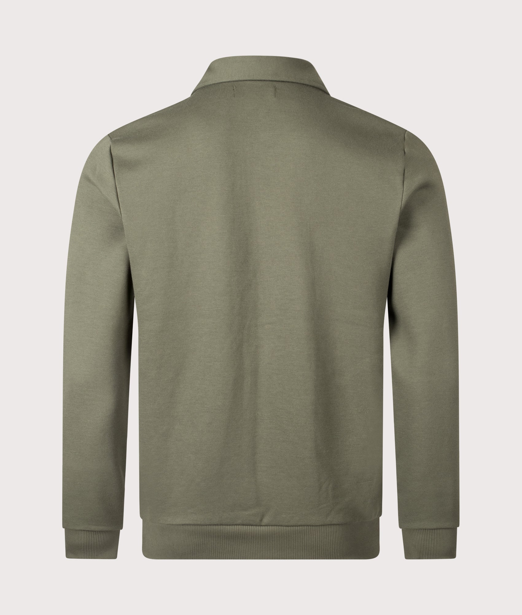 Zip Through Collared Sweatshirt. Shot by EQVVS. Back shot.