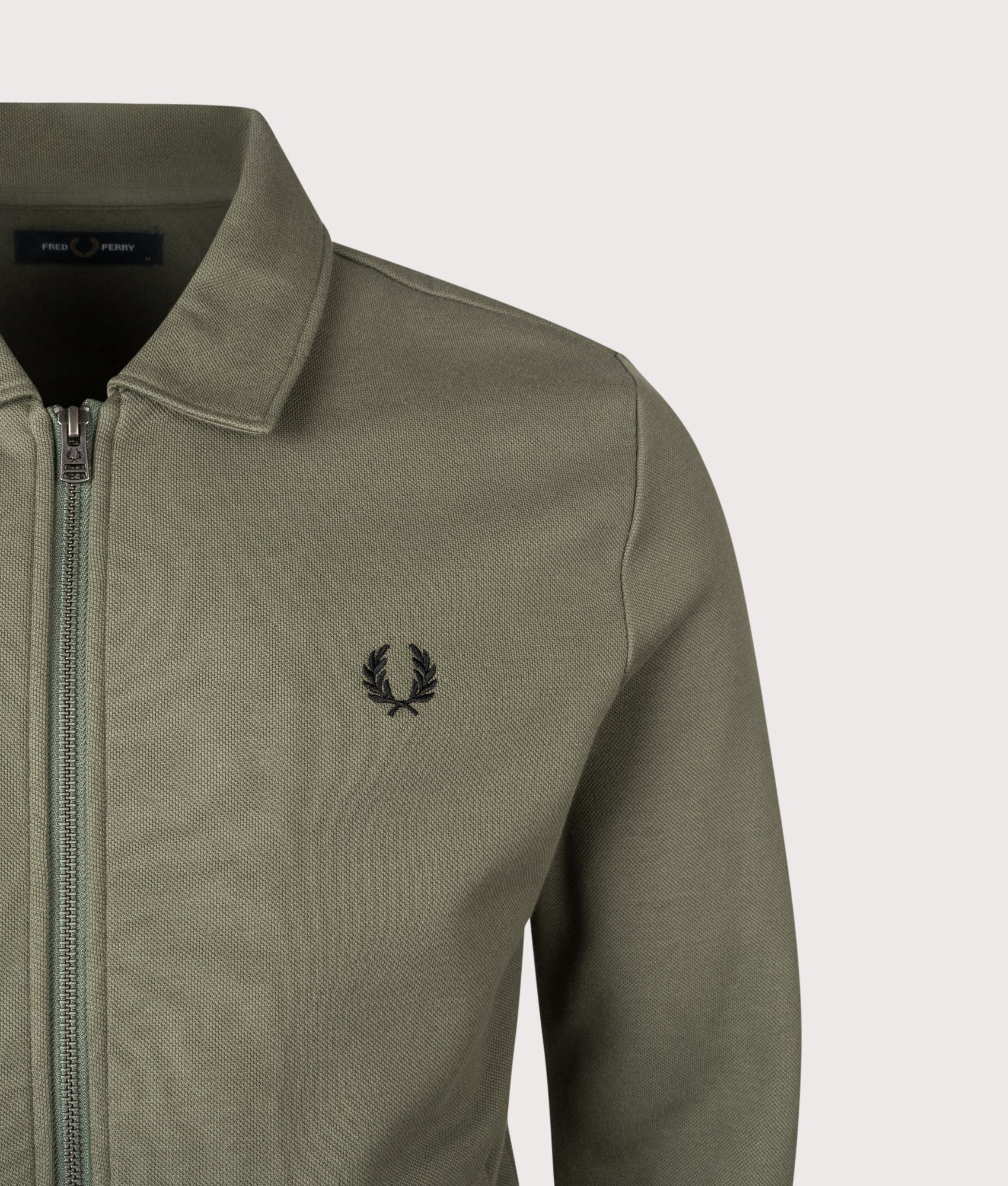 Zip Through Collared Sweatshirt. Shot by EQVVS. Detail shot.