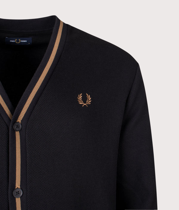 【別注】FRED PERRY / Tipped Collar Cardigan Fred Perry Textured Chequerboard Cardigan K8565-X21 | OVERKILL
