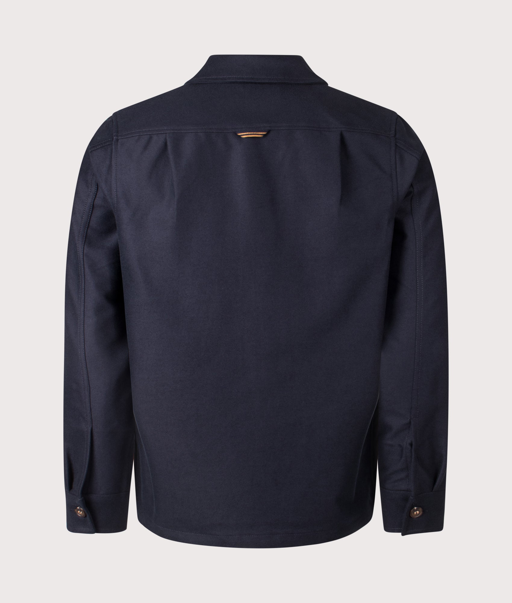 Brushed Twill Overshirt. Shot by EQVVS. Back shot.