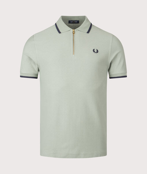 Crepe Piqué Polo Shirt in Bayleaf | Fred Perry | EQVVS