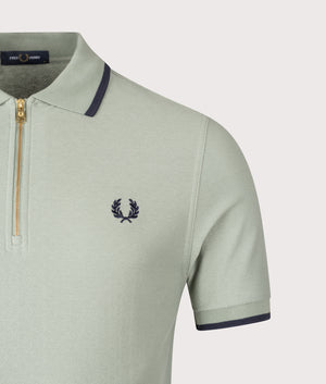 Crepe Pique Polo Shirt. Shot by EQVVS. Detail shot.