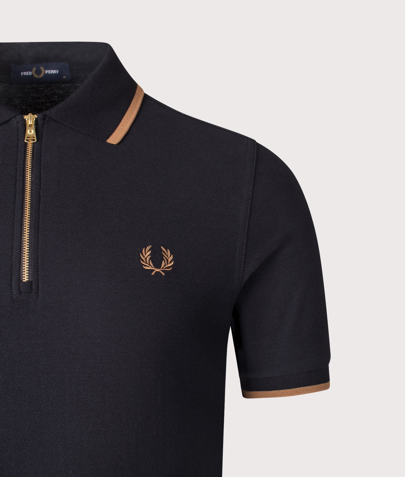 Crepe Pique Polo Shirt. Shot by EQVVS. Detail shot.