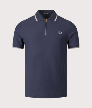 Crepe Pique Polo Shirt. Shot by EQVVS Front shot.