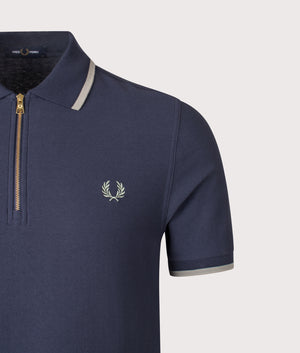 Crepe Pique Polo Shirt. Shot by EQVVS Detail shot.