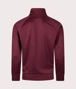 Argyle Track Jacket by Fred Perry in Oxblood. Shot by EQVVS. Back shot.