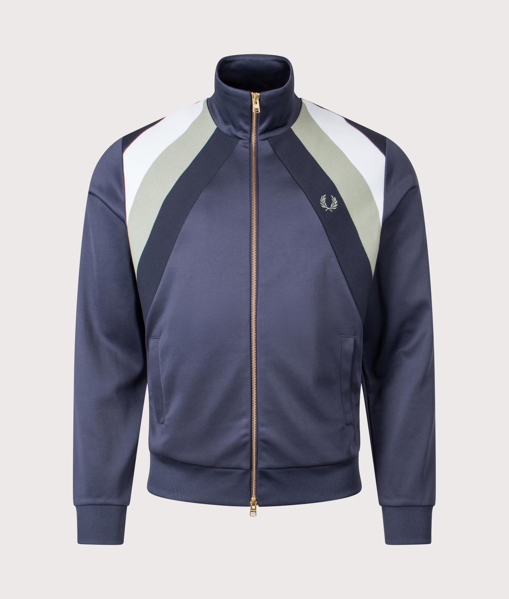 Striped Panel Track Jacket. Shot y EQVVS. Front shot.