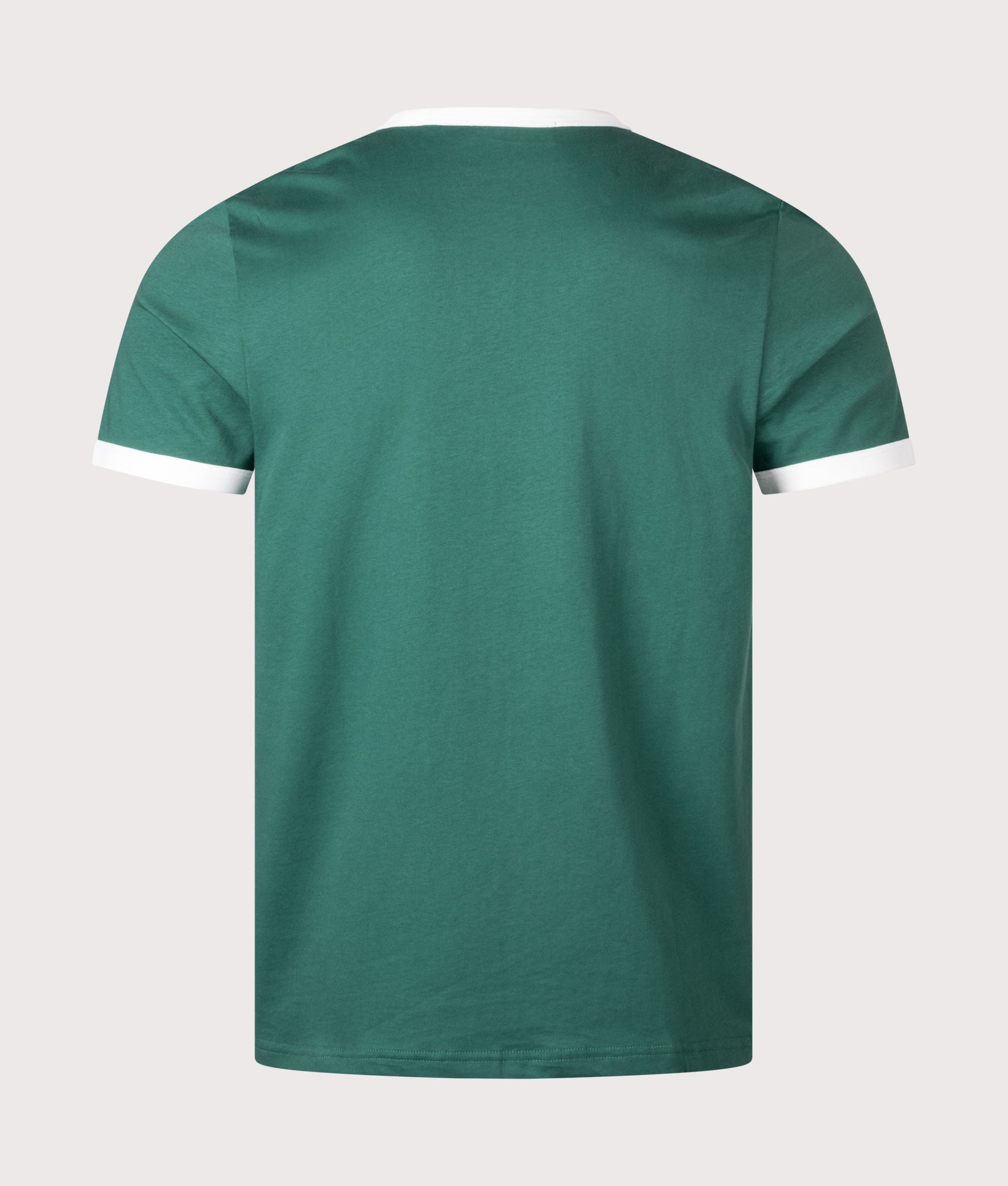 Ringer T-Shirt in Sports Green/Snow White | 100% Cotton | Shot at EQVVS | Back  shot 