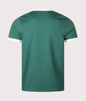 Ringer T-Shirt in Sports Green/Snow White | 100% Cotton | Shot at EQVVS | Back  shot 