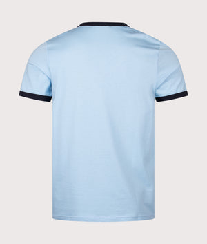 Ringer T-Shirt in Track Blue/Navy | 100% Cotton | Shot at EQVVS | Back shot