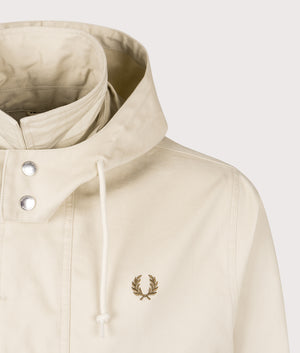 Coaches Smock Jacket in Oatmeal. | Fred Perry | Shot at EQVVS | Front detail shot