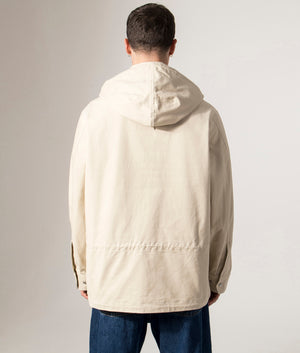 Coaches Smock Jacket in Oatmeal. | Fred Perry | Shot at EQVVS | Back model shot
