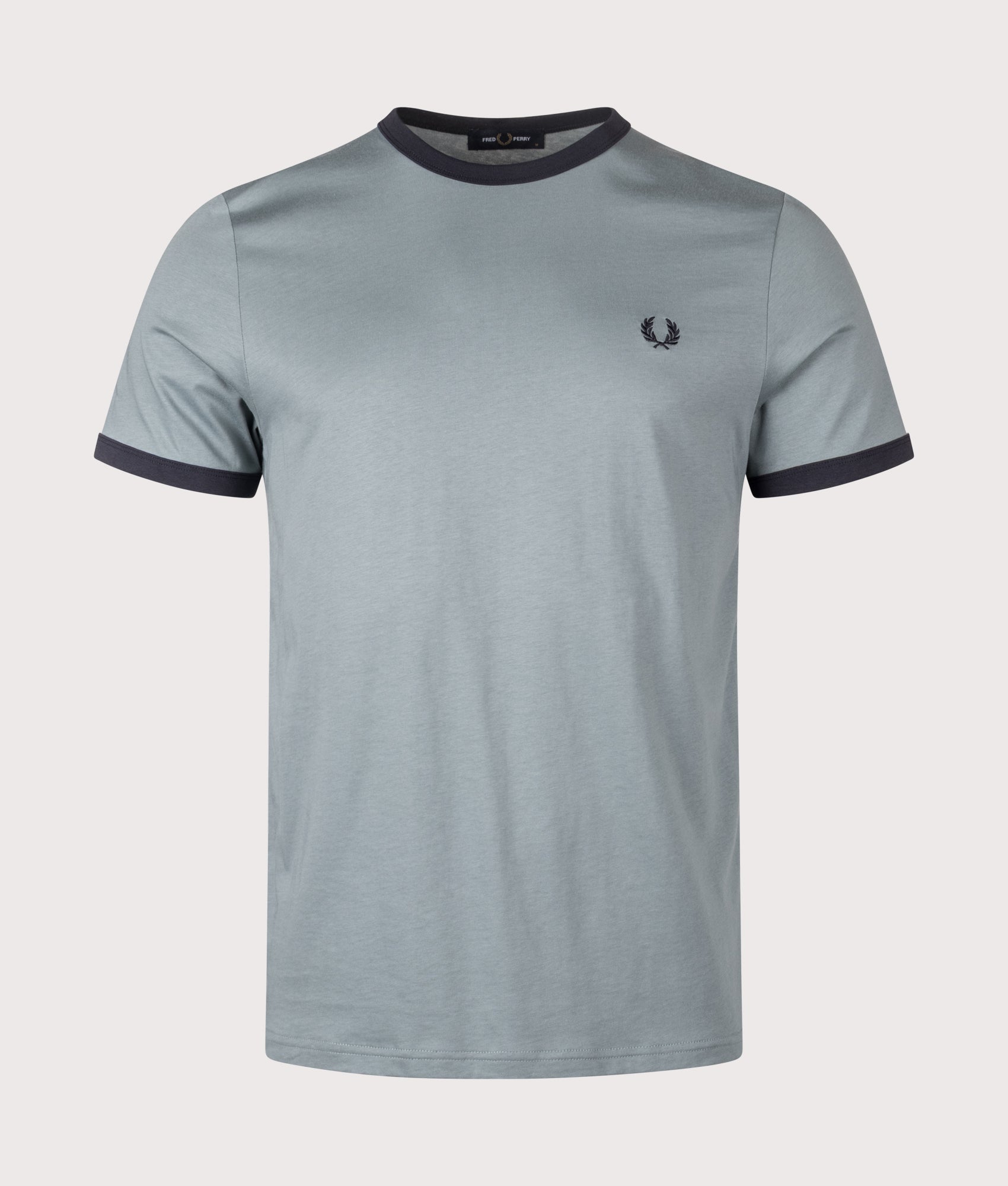 Ringer T-Shirt in Stockport Blue/Navy | 100% Cotton | Fred Perry | EQVVS | Front shot
