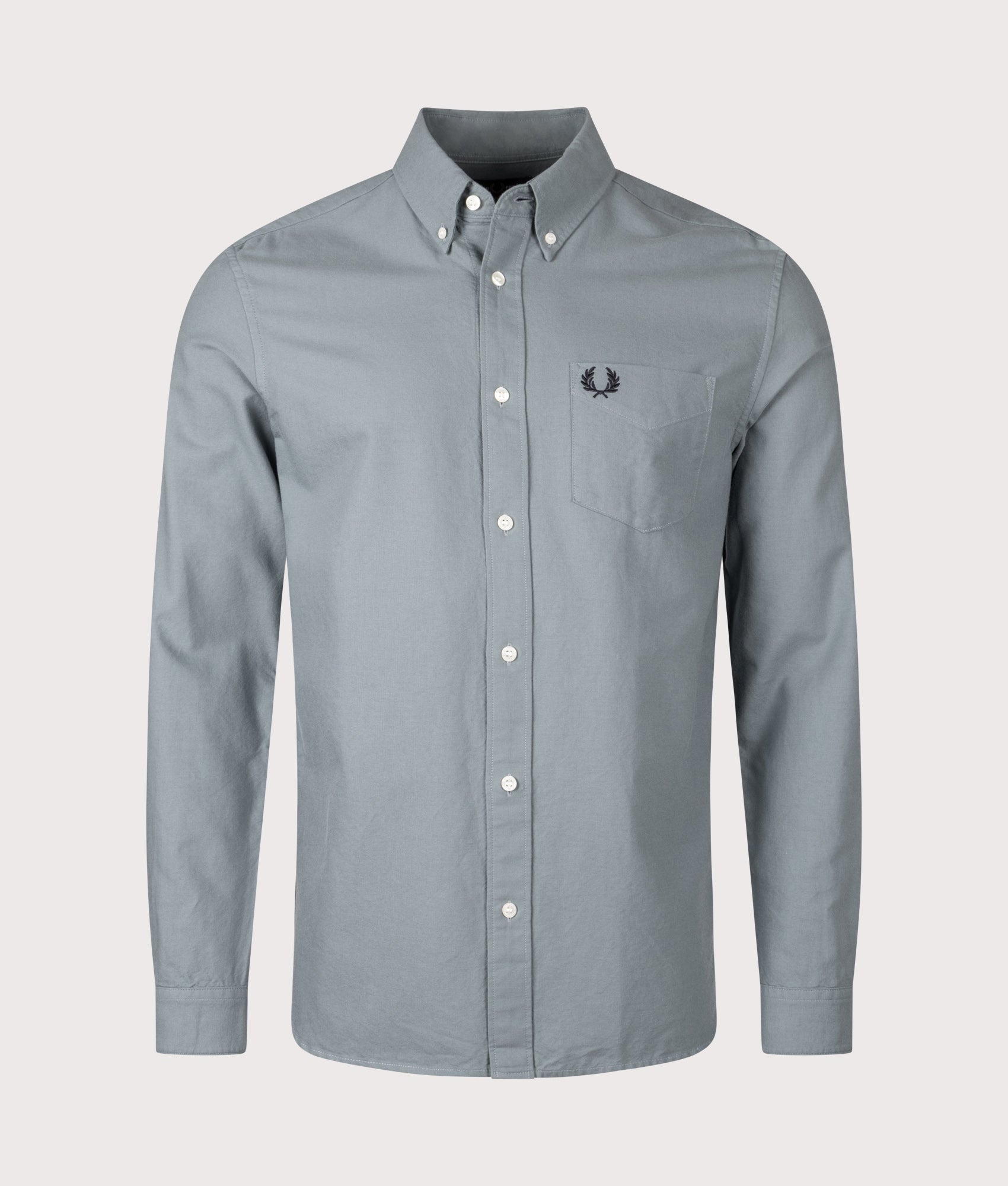 Oxford Shirt in Stockport Blue | 100% Cotton | Fred Perry | EQVVS | Front shot 
