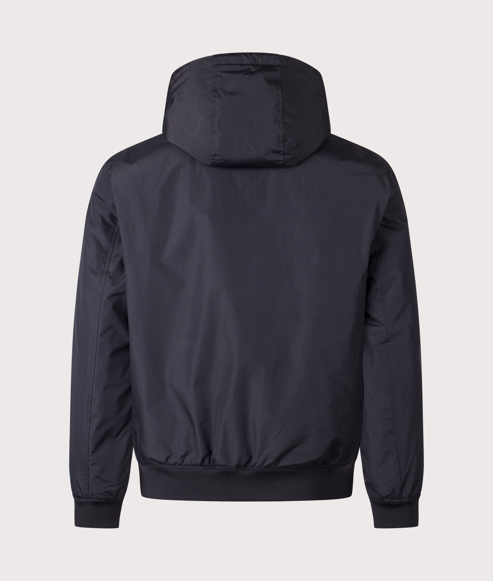 Hooded Brentham Jacket in Black | Fred Perry | EQVVS | Back shot 