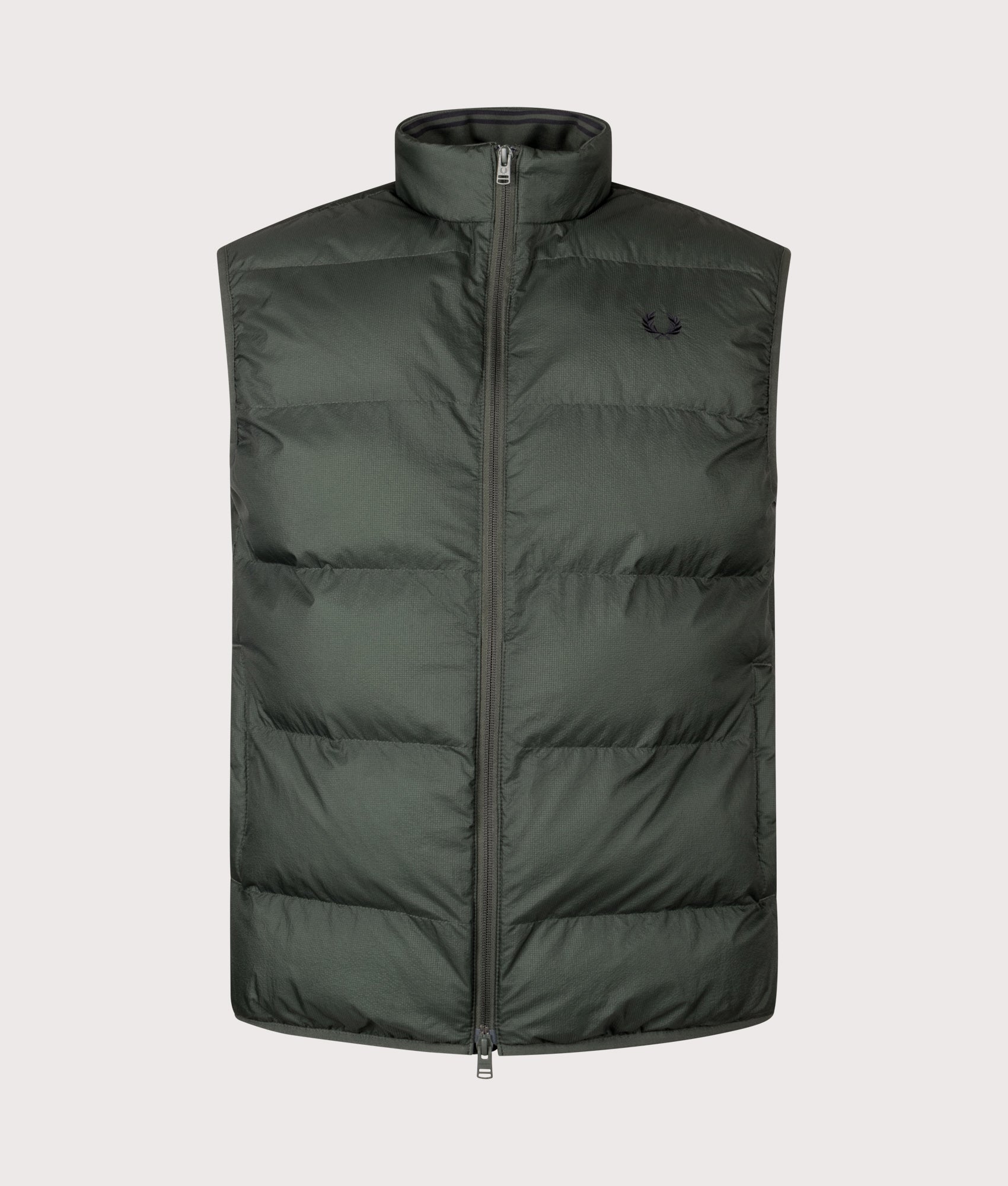 Insulated Gilet in Navy | Fred Perry | EQVVS | Front shot 