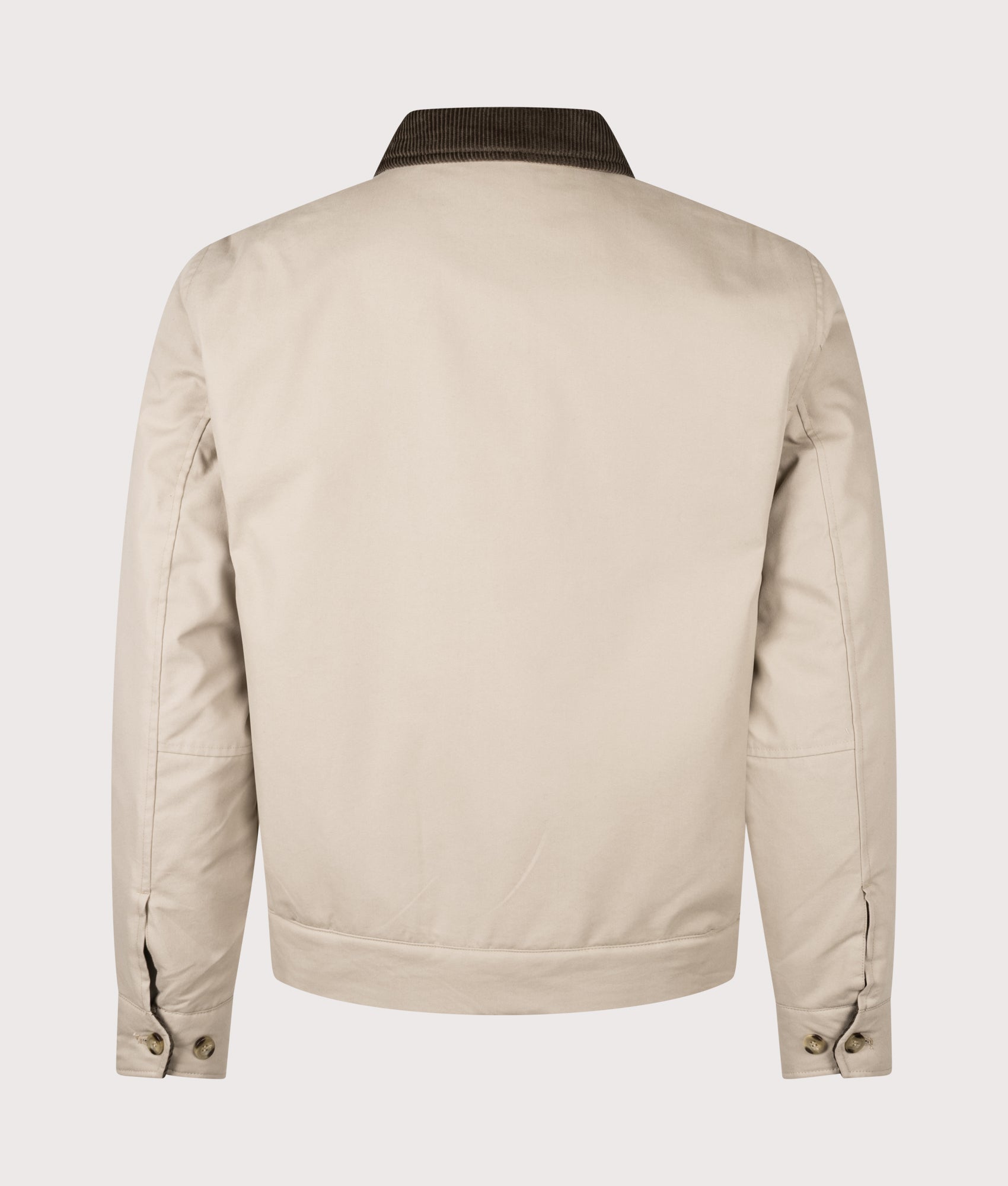 Caban Jacket in Warm Oat | Fred Perry | EQVVS | Back shot 