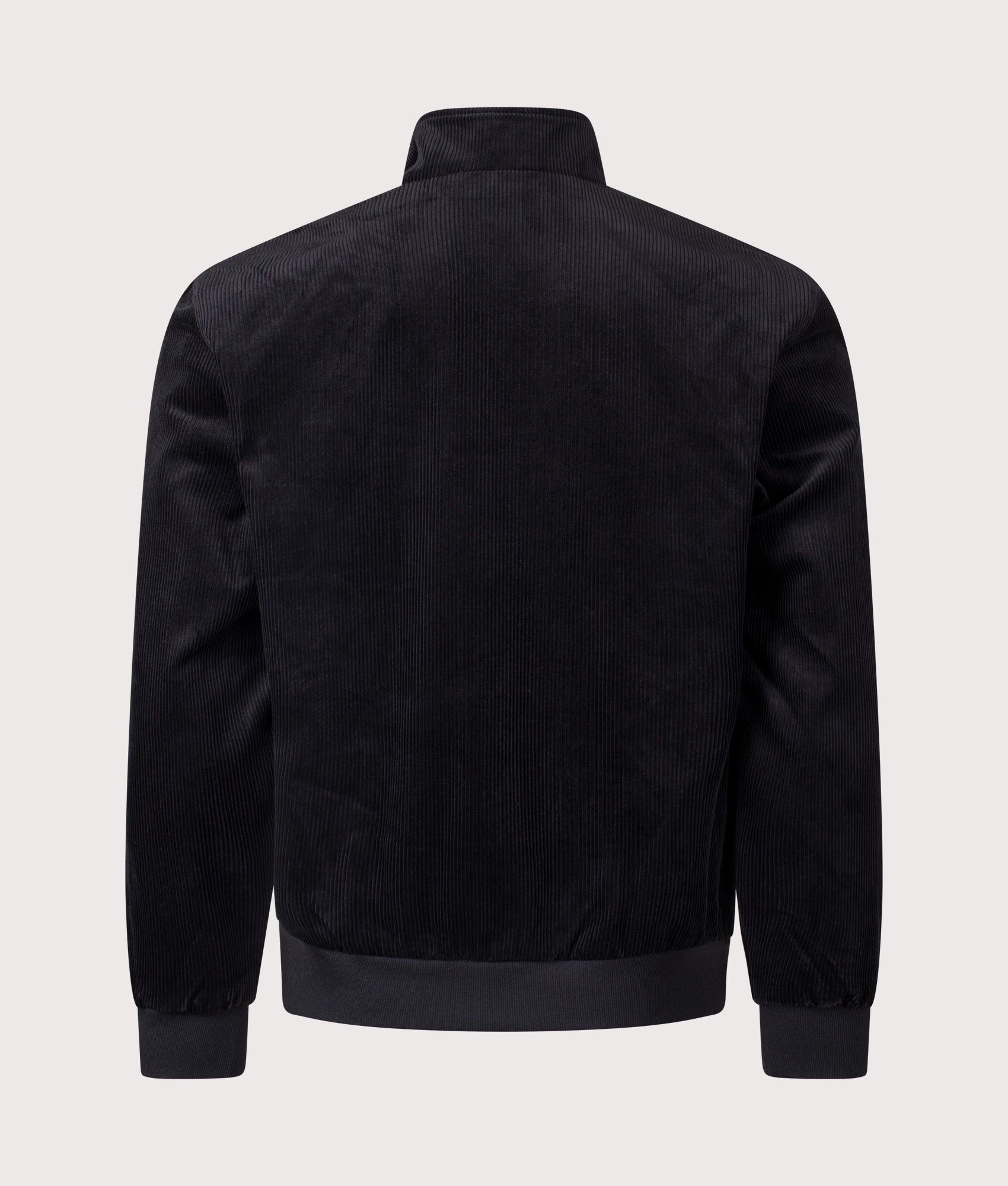 Fred Perry Cord Brentham jacket in Black at EQVVS Menswear. Back shot.