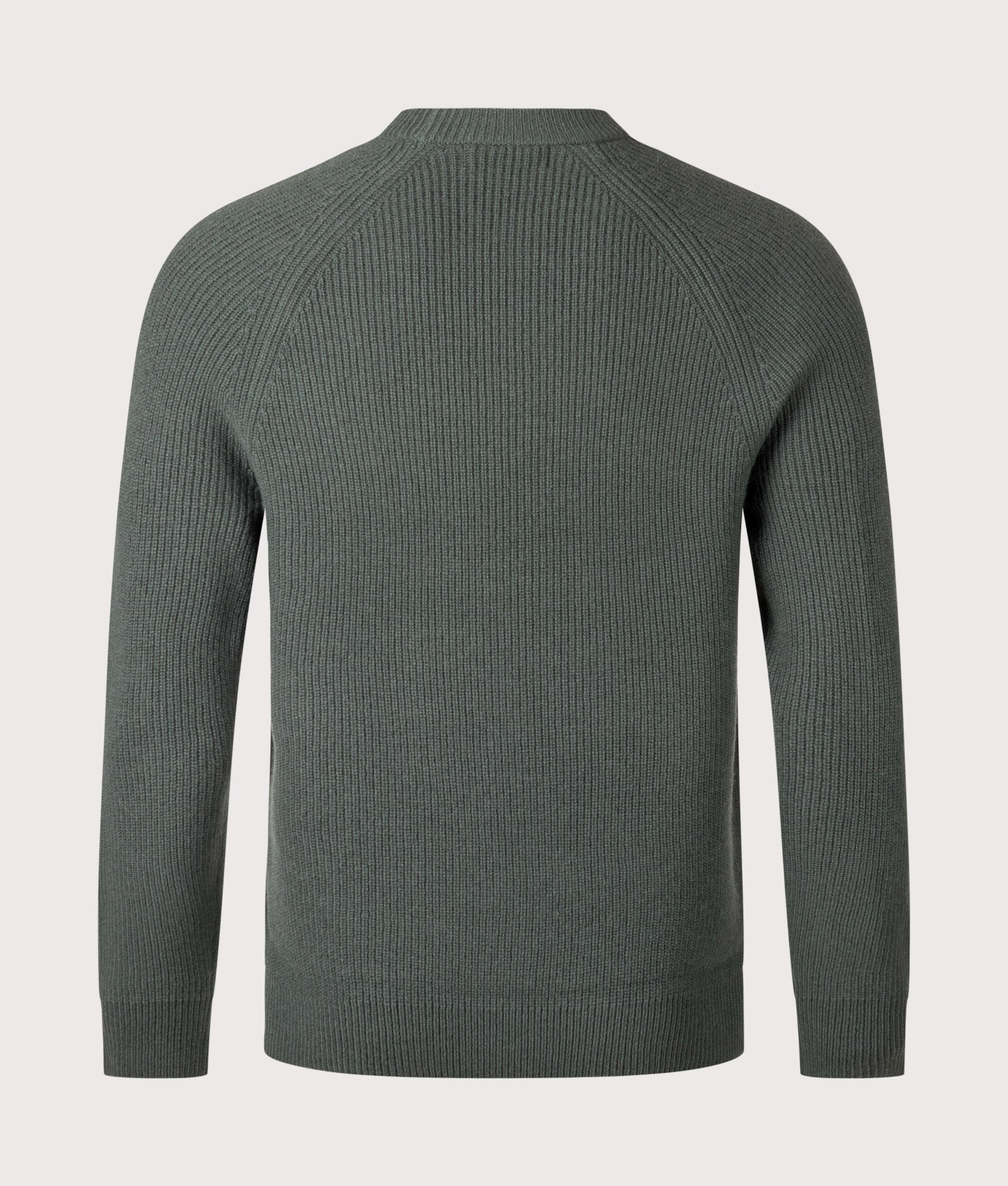 Lambswool Raglan Jumper in Court Green | 100% Wool | Fred Perry | EQVVS | Back shot 