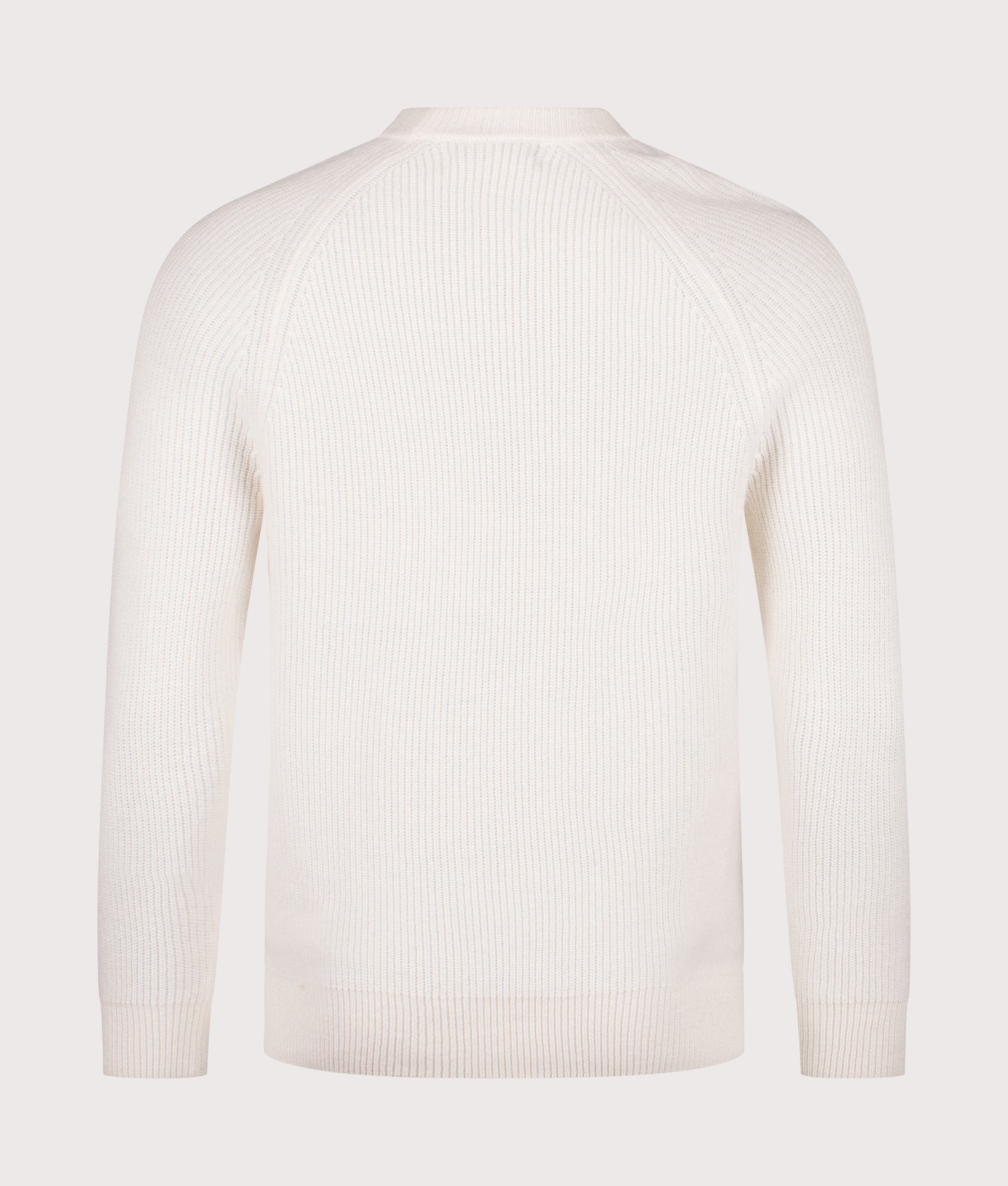 Lambswool Raglan Jumper in Ecru | 100% Wool | Fred Perry | EQVVS | Back shot 