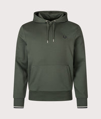 Twin Tipped Hoodie: 53A Court Green/Snow White/Navy 