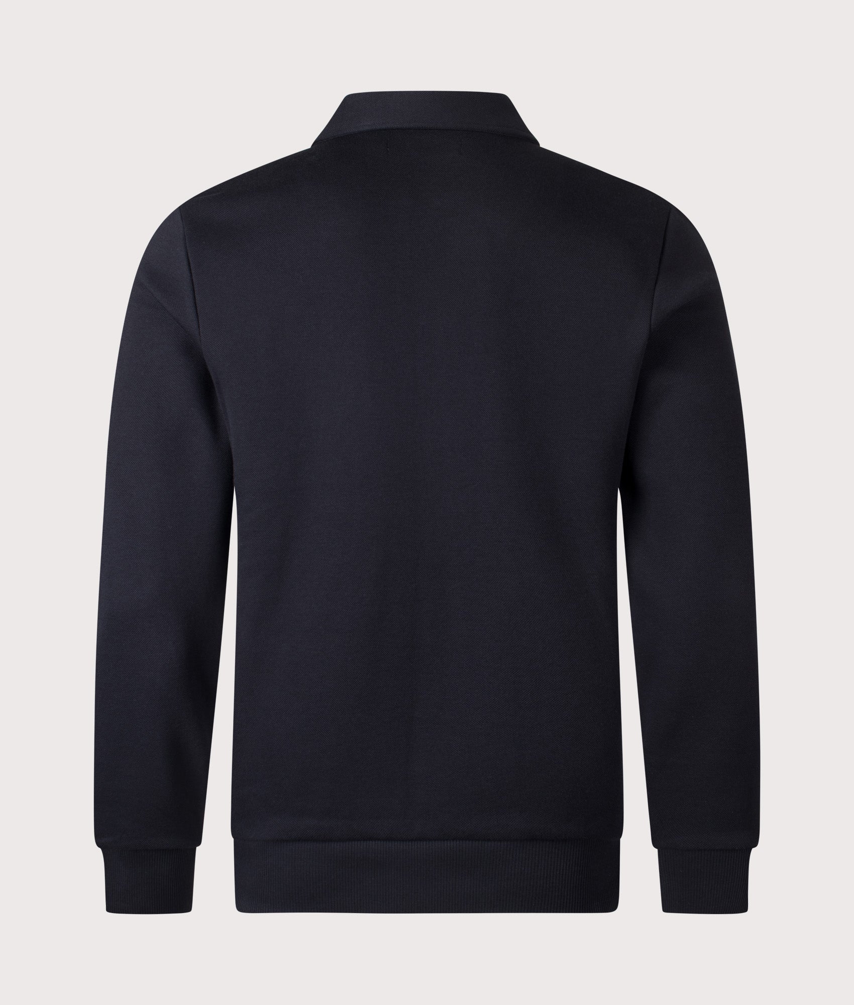 Zip Through Collared Sweatshirt in Black | Fred Perry | EQVVS