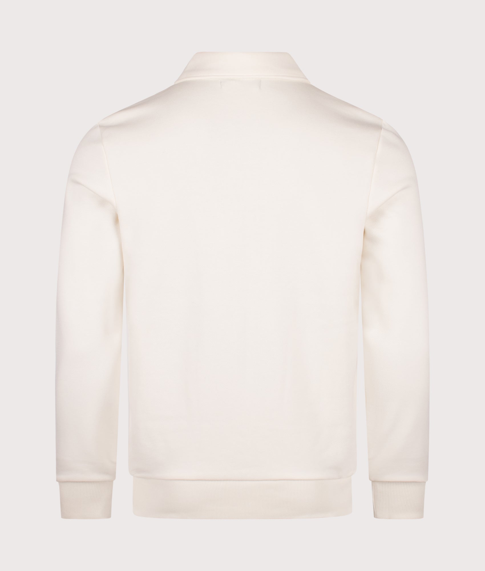 Zip Through Collared Sweatshirt in Ecru | Fred Perry | EQVVS