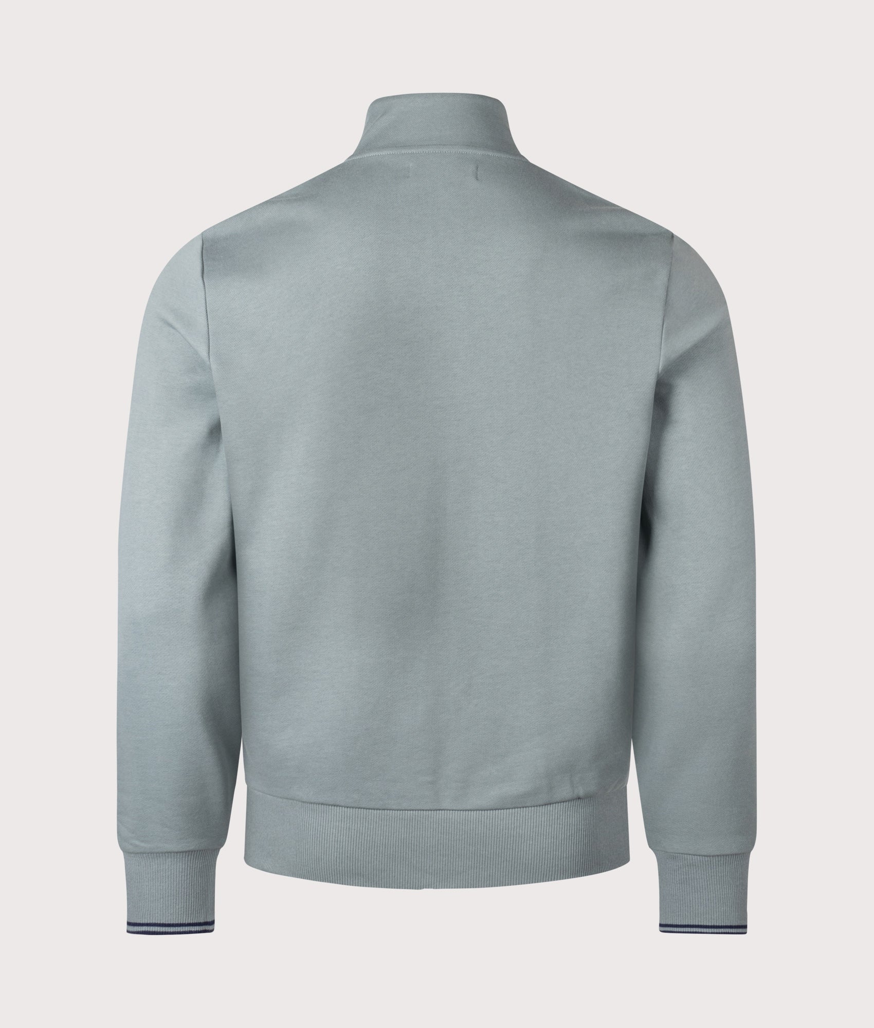 Zip Through Sweatshirt in Stockport Blue | 100% Cotton | Fred Perry | EQVVS | Back shot 