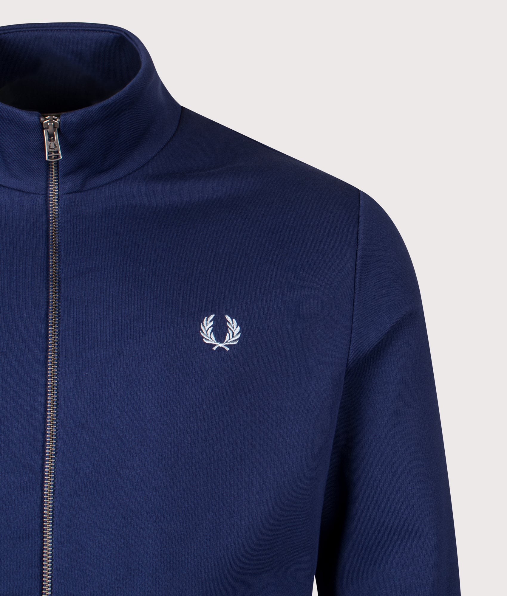 Regular Fit Zip Through Sweatshirt in French Navy | Fred Perry | EQVVS