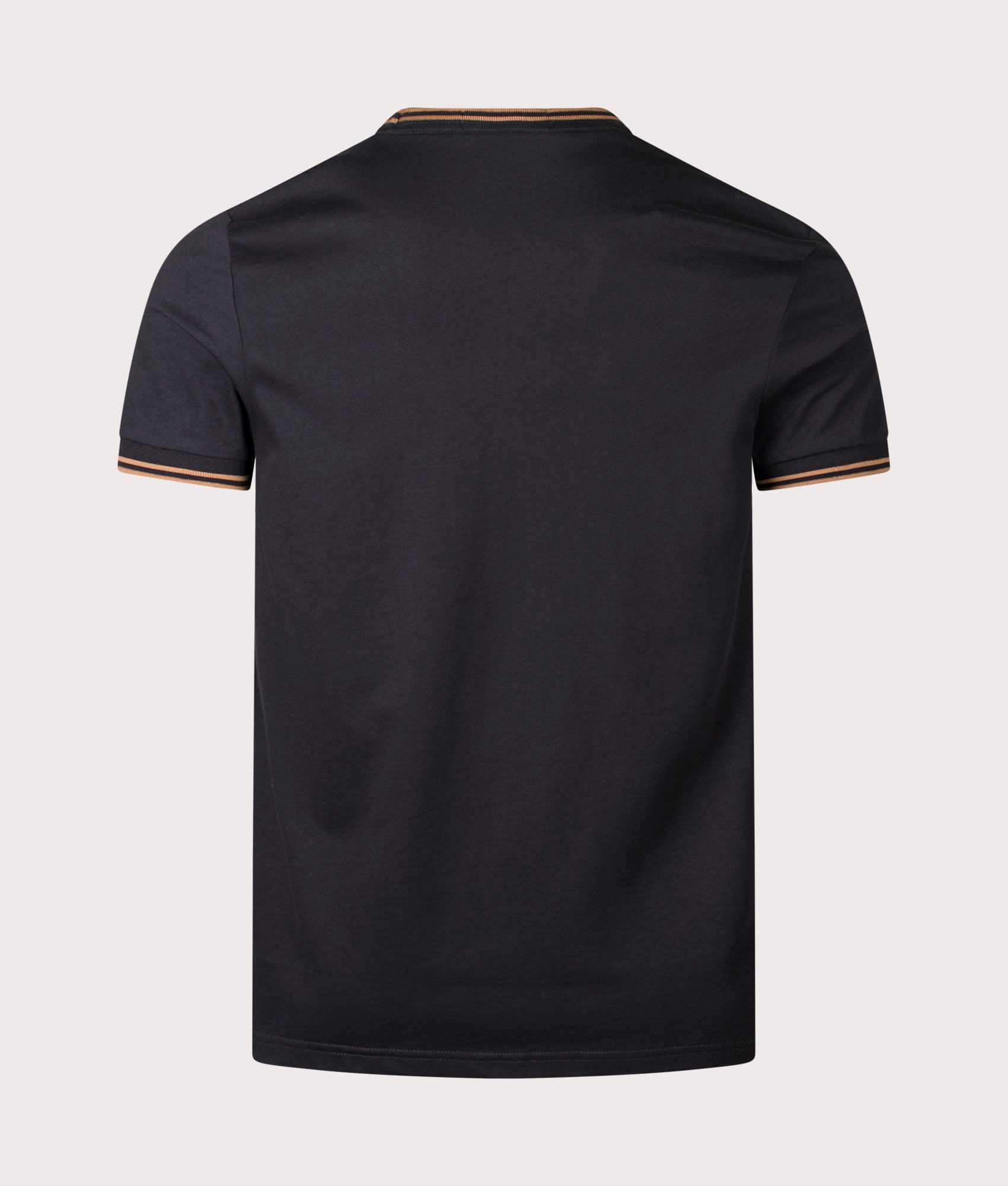 Twin Tipped T-Shirt by Fred Perry in Black. Shot by EQVVS. Back shot.