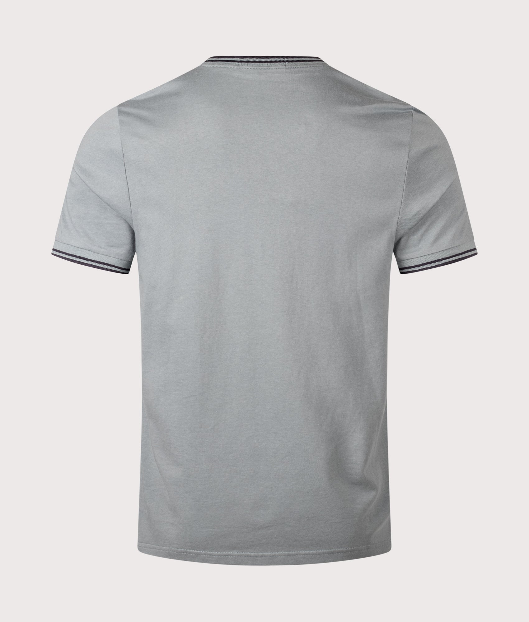 Fred Perry Twin Tipped T-Shirt in Stockport Blue/Navy/Navy at EQVVS Menswear. Back shot.