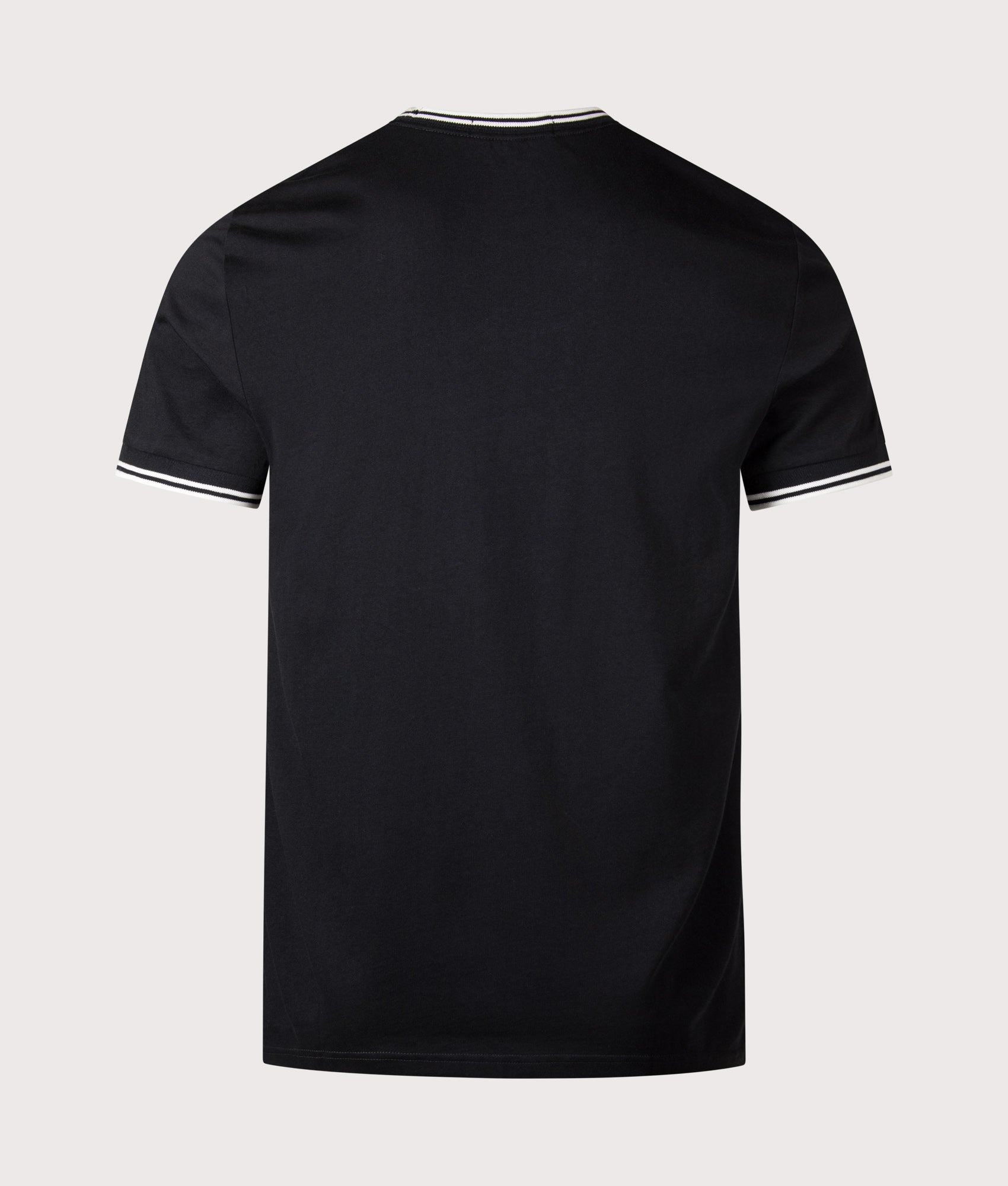 Twin Tipped T-Shirt in Black by Fred Perry. Back shot. Shot By EQVVS.