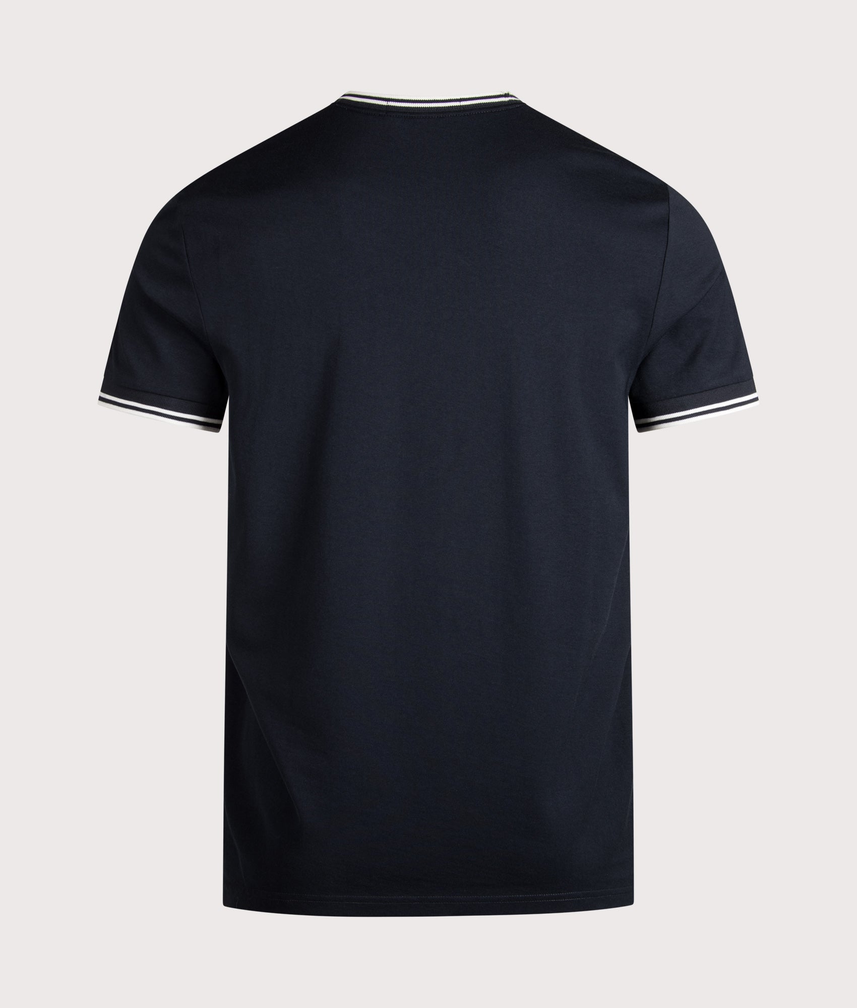 Twin Tipped T-Shirt in Navy by Fred Perry. Back Shot. Shot by EQVVS.