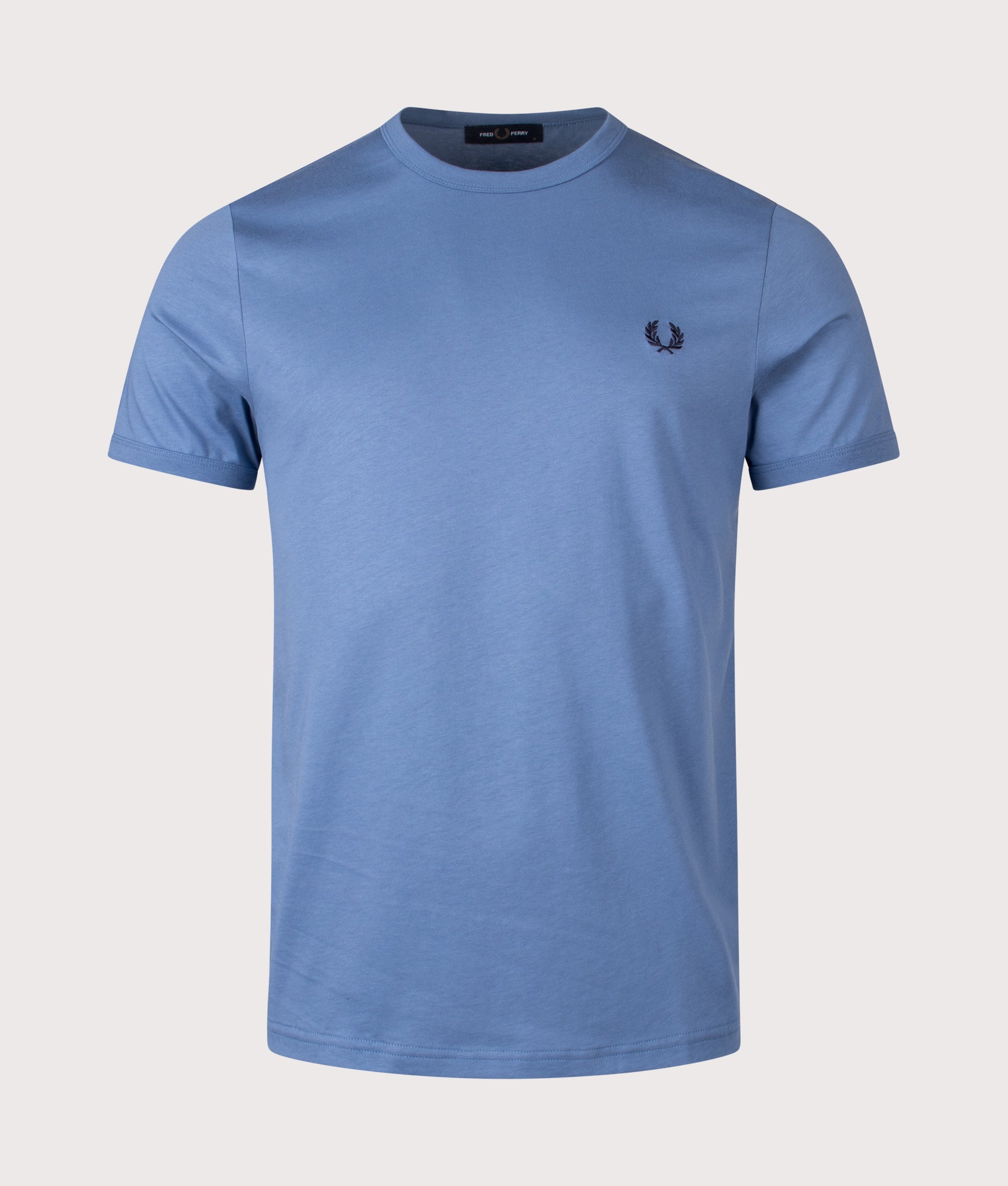 Ringer T-Shirt in Ace Blue | 100% Cotton | Fred Perry | EQVVS | Front shot 