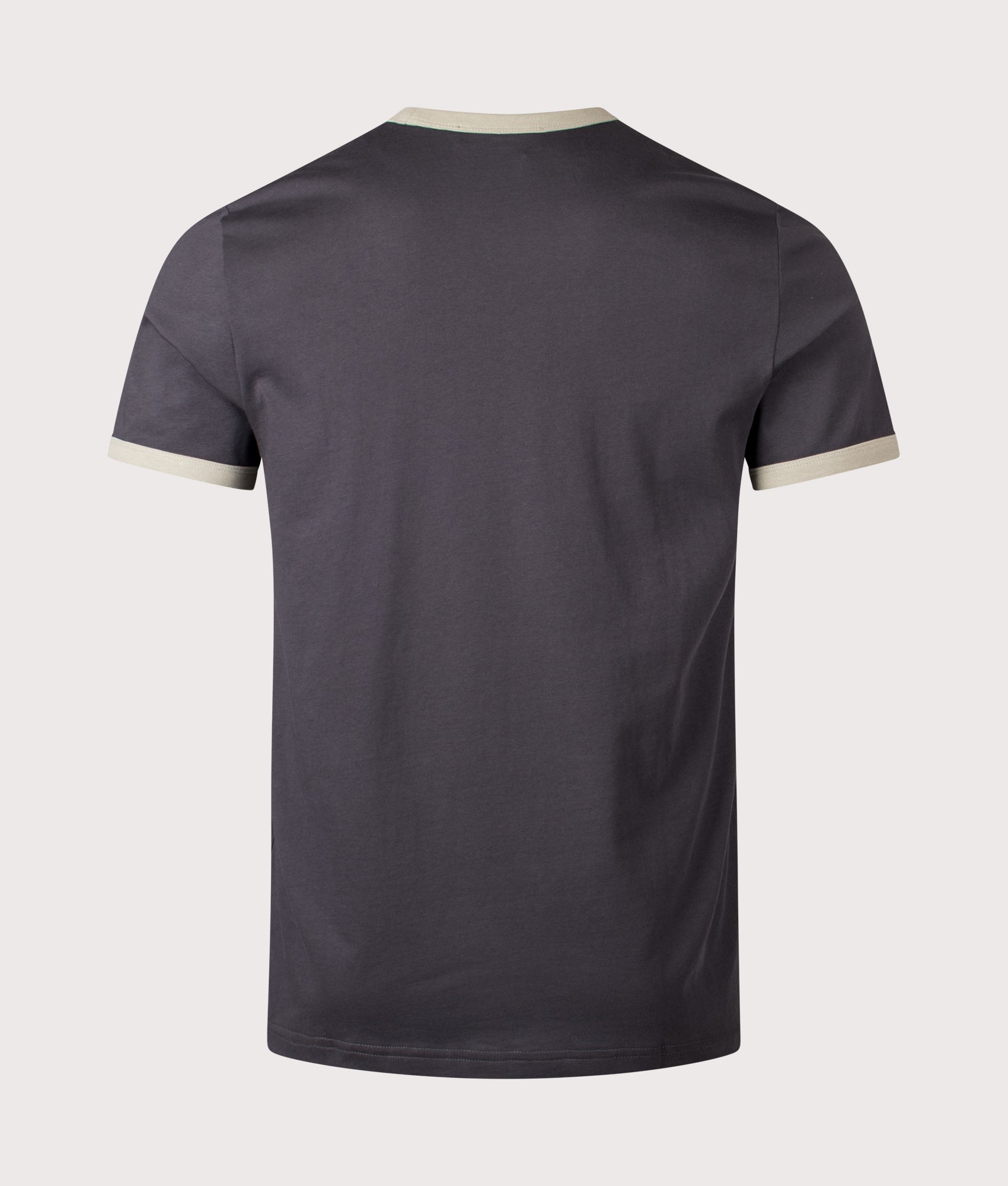 Ringer T-Shirt in Anchor Grey/Seagrass | 100% Cotton | Fred Perry | EQVVS | Back shot 