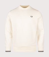 Crew Neck Sweatshirt: 84A Ecru/Oxblood/Grassroots 