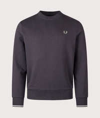 Crew Neck Sweatshirt: 87A Anchor Grey/Ecru/Seagrass 